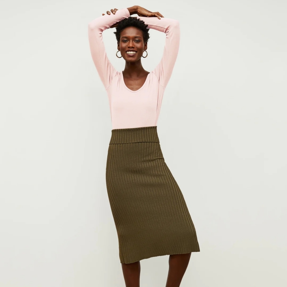 MM. Lefleur York Skirt  - Olive/Mushroom